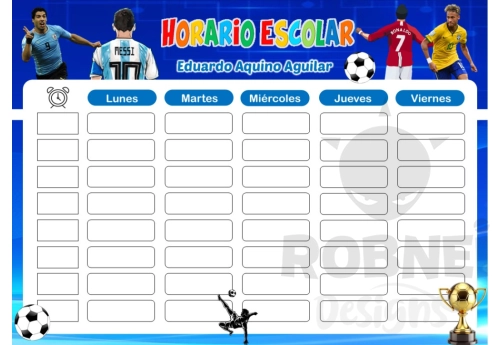 Futbol Mundial Horario Escolar